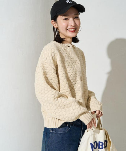 ポコポコ 針織 羅紋 針織開衫