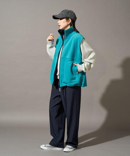 抓絨 連帽 寬鬆 馬甲