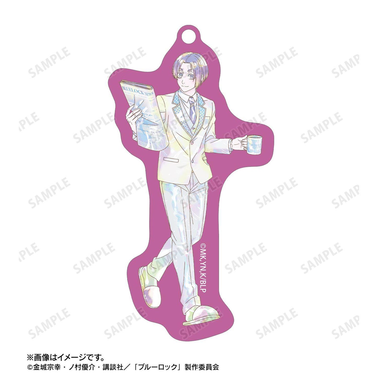 ブルーロック（藍色監獄） 描き下ろし 御影玲王 モーニングルーティンver. Ani-Art KAWAII label 2連線材BIG亞克力掛件