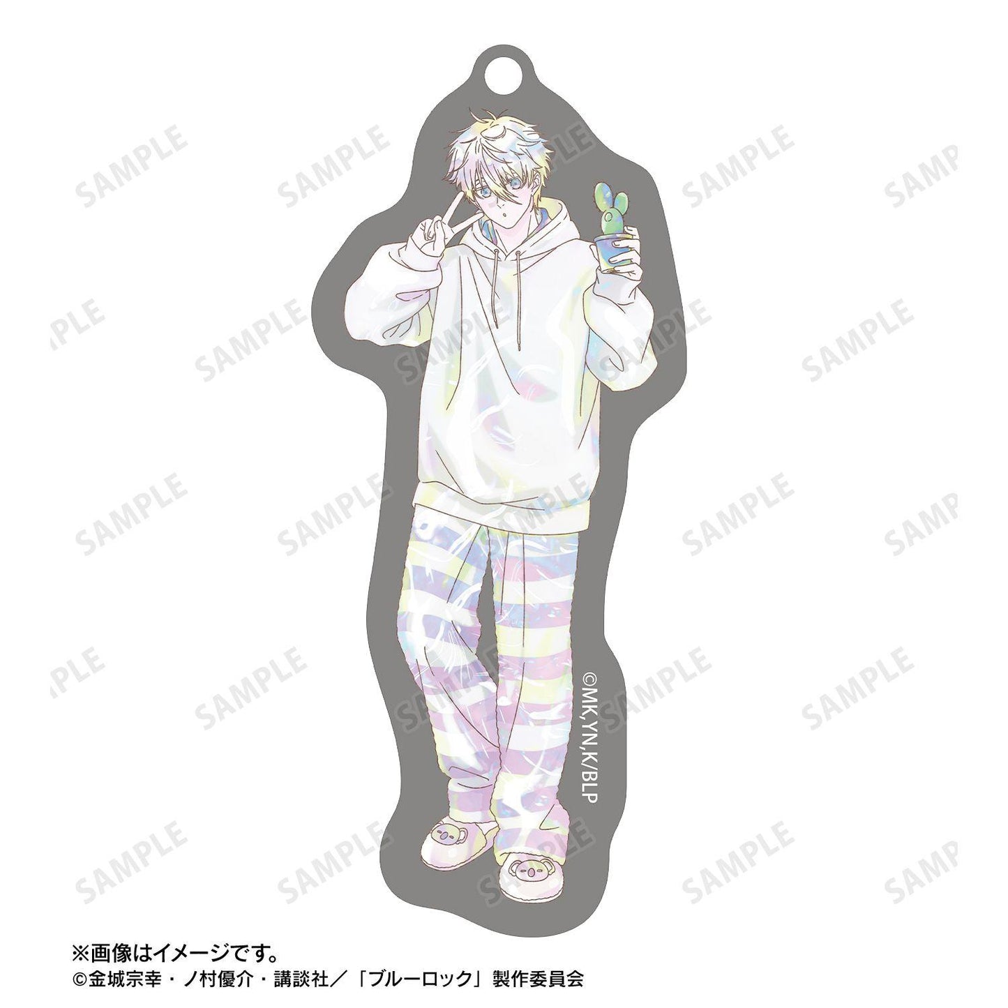 ブルーロック（藍色監獄） Ani-Art KAWAII label 凪誠士郎 描き下ろし モーニングルーティンver. 2連線大號亞克力鑰匙扣