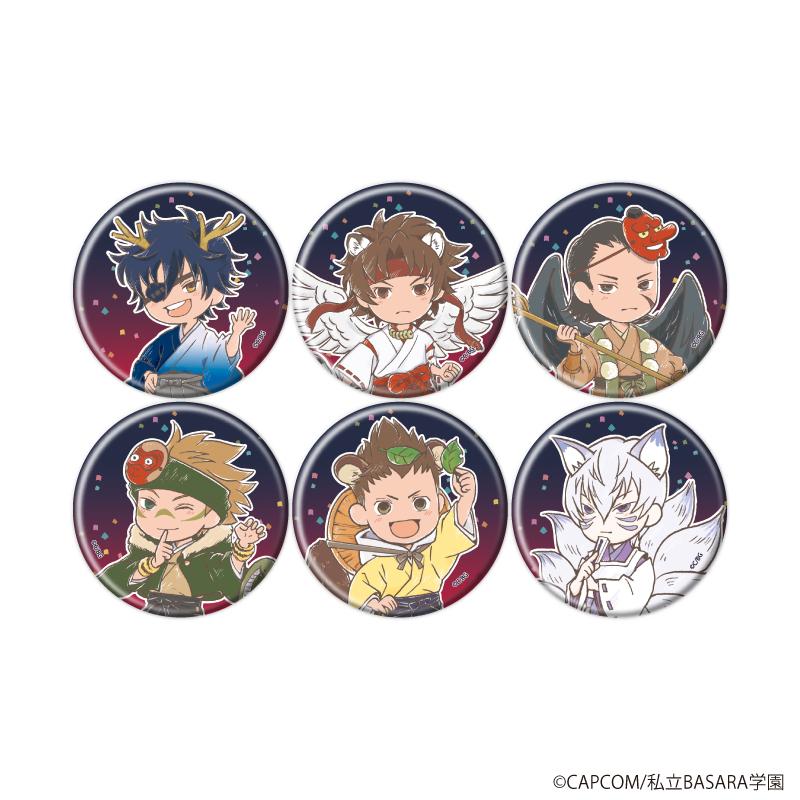學園BASARA（學園BASARA） 百鬼夜行ver. グラフアートイラストコンプリートセット 缶バッジ 全6種セット