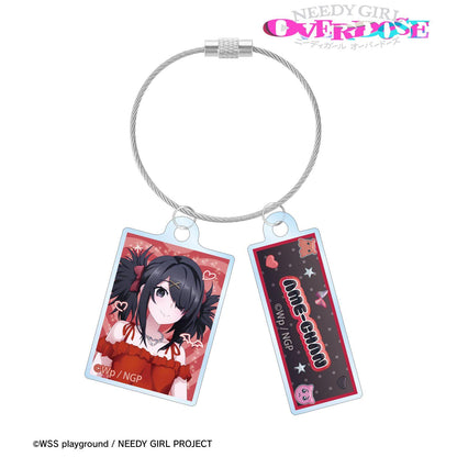 NEEDY GIRL OVERDOSE（需要你少女過載） 描き下ろし あめちゃん Y2Kファッションver. 2連ワイヤーアクリルキーホルダー