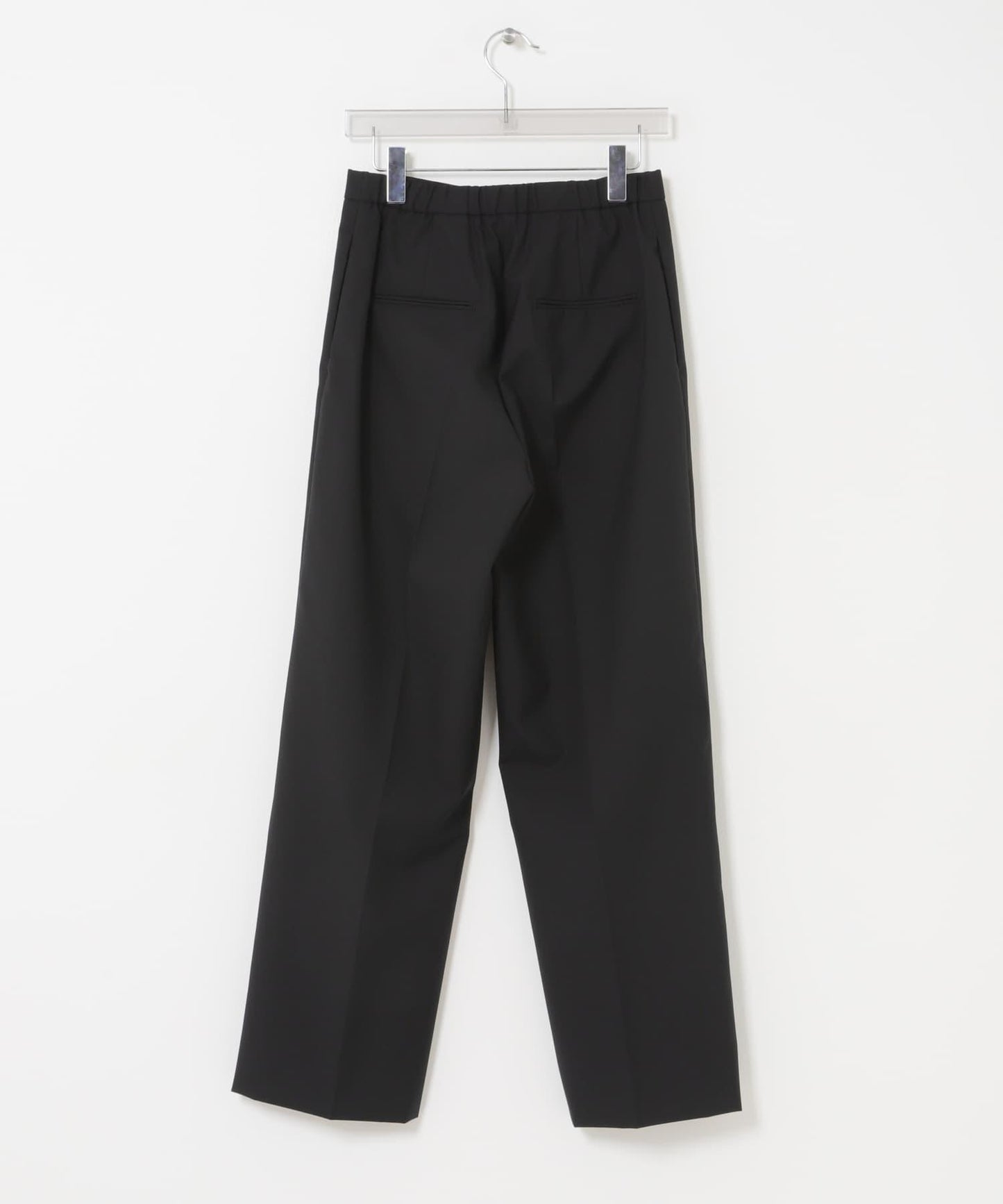 ATON WOOL TROPICAL PIN TUCK PANTS