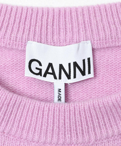 GANNI GRAPHIC SWEATER CRAB