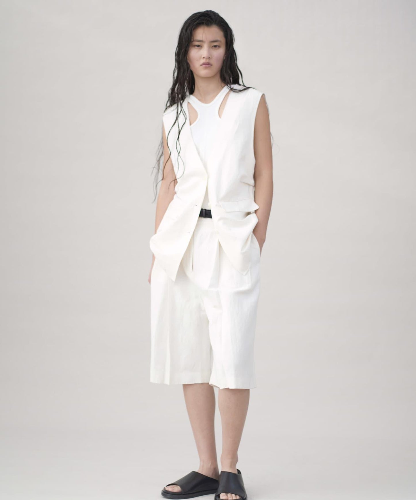 new basic SILK LINEN GILET