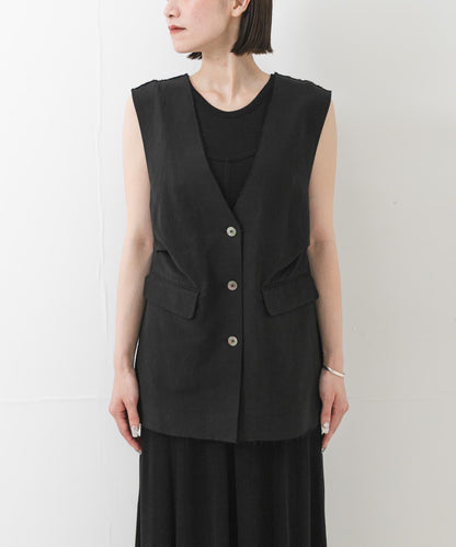 new basic SILK LINEN GILET