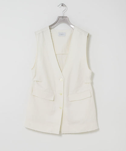 new basic SILK LINEN GILET