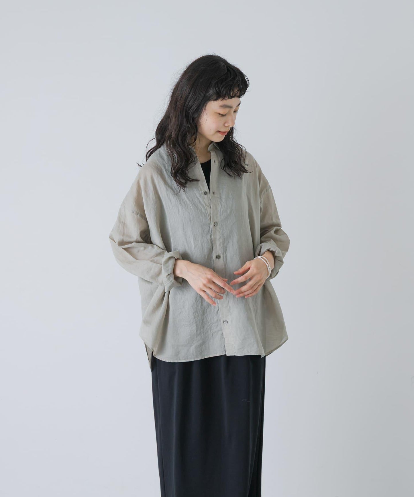 純棉亞麻水洗襯衫