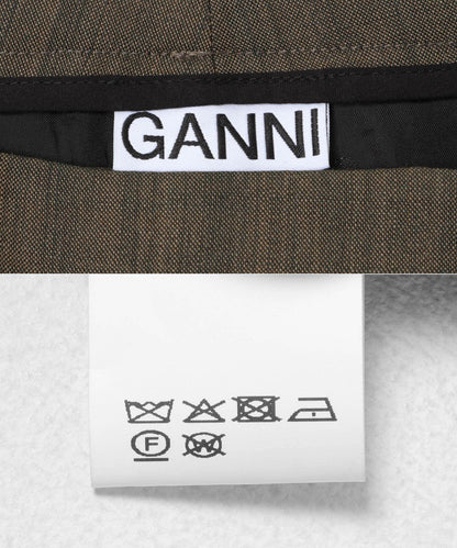 GANNI 羊毛混紡 直筒褲