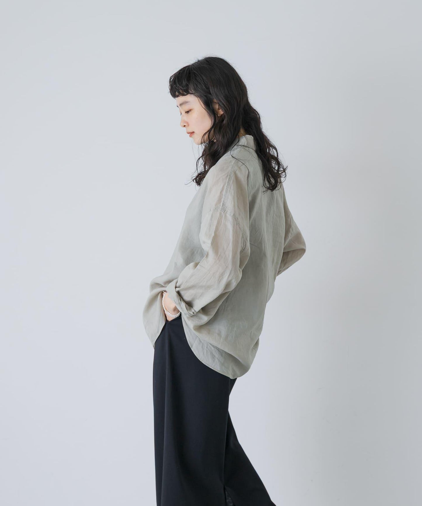 純棉亞麻水洗襯衫