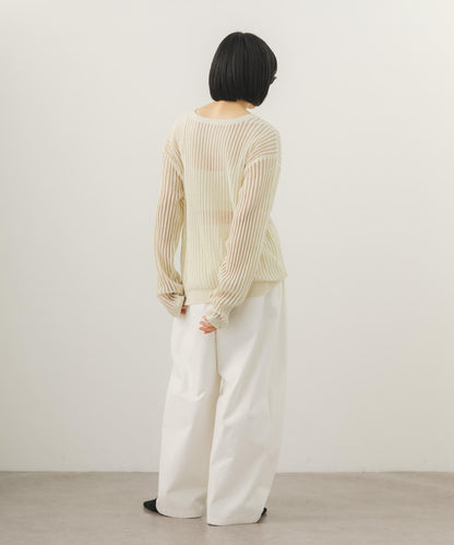2WAYヘンリーネックシアーニット