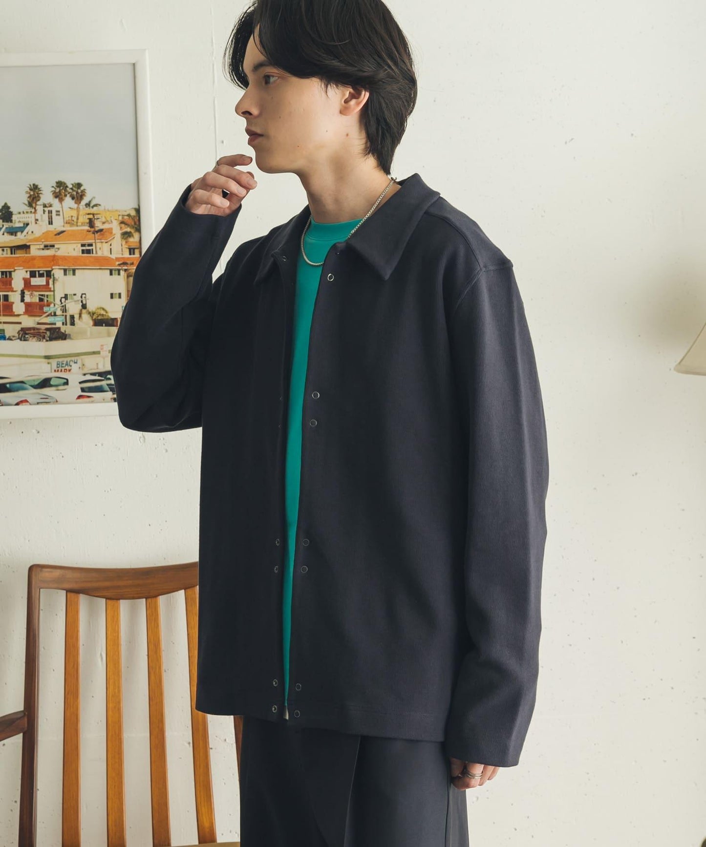 鏈接點割針織開衫