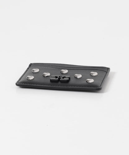 GANNI CARD HOLDER HEARTS STUDS