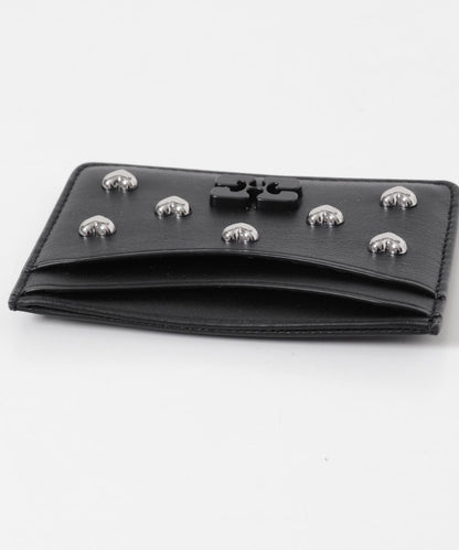 GANNI CARD HOLDER HEARTS STUDS