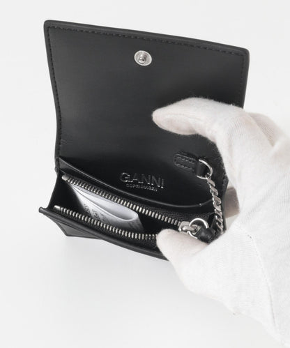 GANNI CARD HOLDER HEART STUDS
