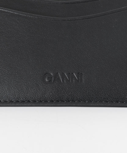 GANNI CARD HOLDER HEARTS STUDS