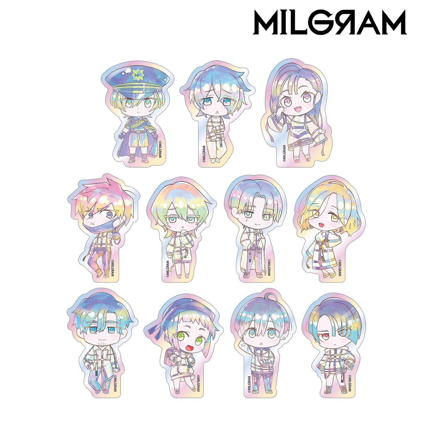 MILGRAM（ミルグラム） トレーディング Ani-Art KAWAII label オーロラダイカットステッカー ver.B