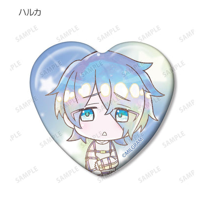 MILGRAM（MILGRAM） トレーディング デフォルメAni-Art KAWAII label ハート型缶バッジ(単位/コンプリートBOX/11パック入り)