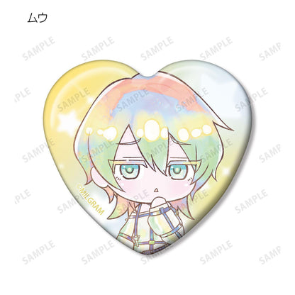 MILGRAM（MILGRAM） トレーディング デフォルメAni-Art KAWAII label ハート型缶バッジ(単位/コンプリートBOX/11パック入り)