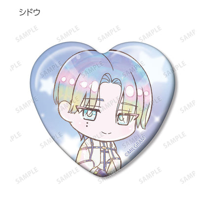 MILGRAM（MILGRAM） トレーディング デフォルメAni-Art KAWAII label ハート型缶バッジ(単位/コンプリートBOX/11パック入り)