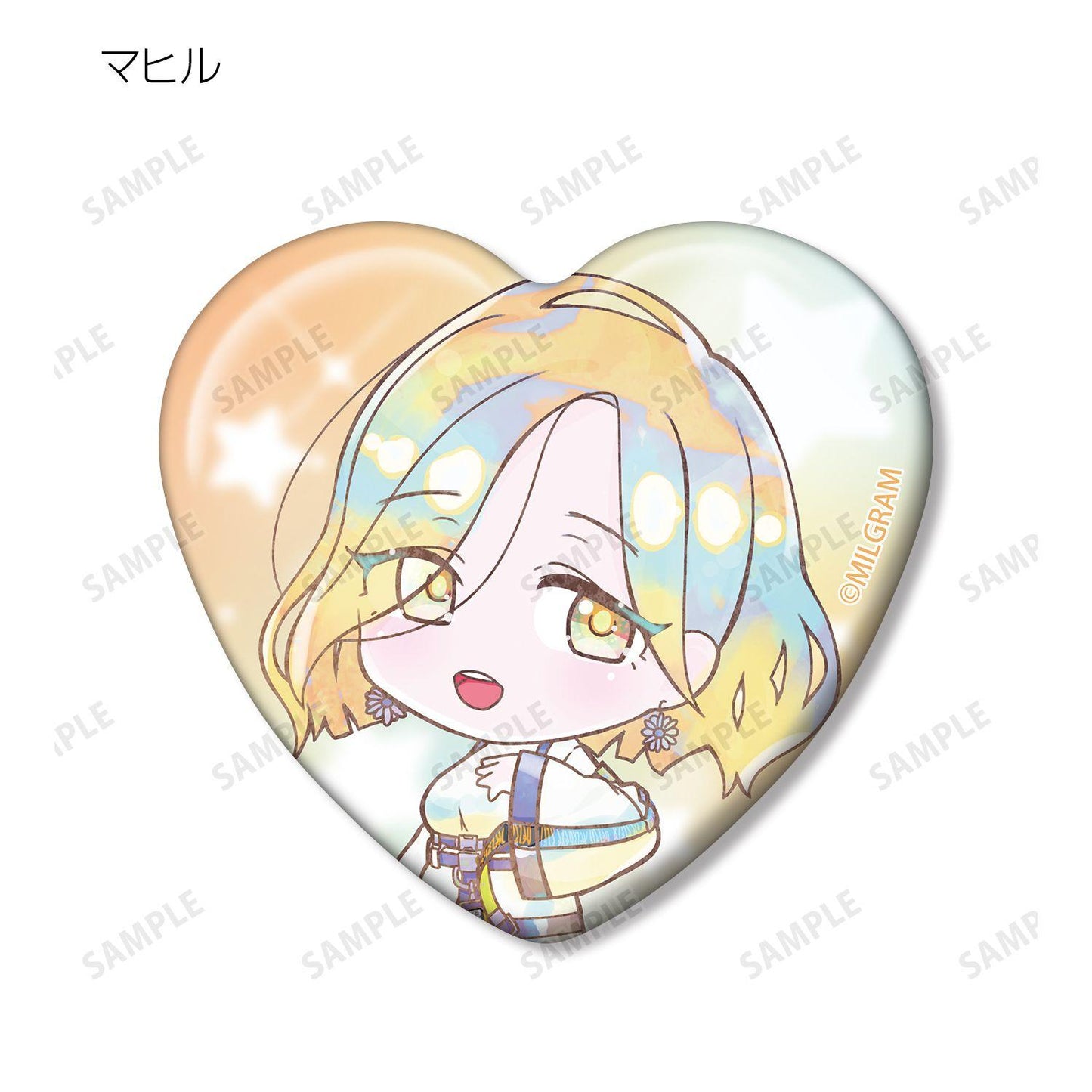 MILGRAM（MILGRAM） トレーディング デフォルメAni-Art KAWAII label ハート型缶バッジ(単位/コンプリートBOX/11パック入り)