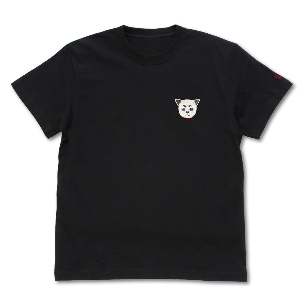 銀魂（銀魂） S號 定春刺繡T恤/BLACK