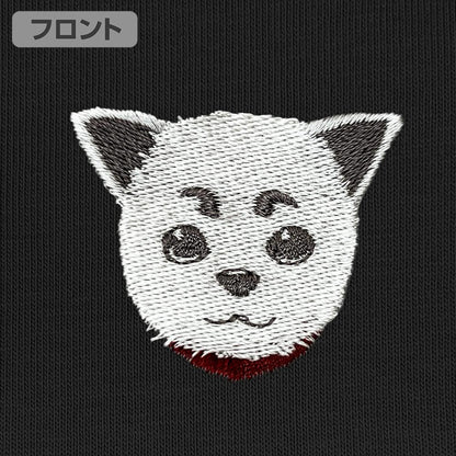 銀魂（銀魂） 定春 刺繡T恤/BLACK