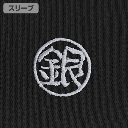 銀魂（銀魂） Lサイズ 銀さんとバイク ワンポイント刺繍Tシャツ/BLACK