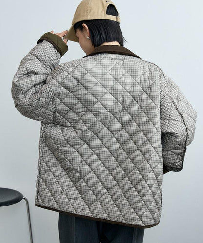 PRIMALOFT 菱格絎縫 翻領可反穿外套