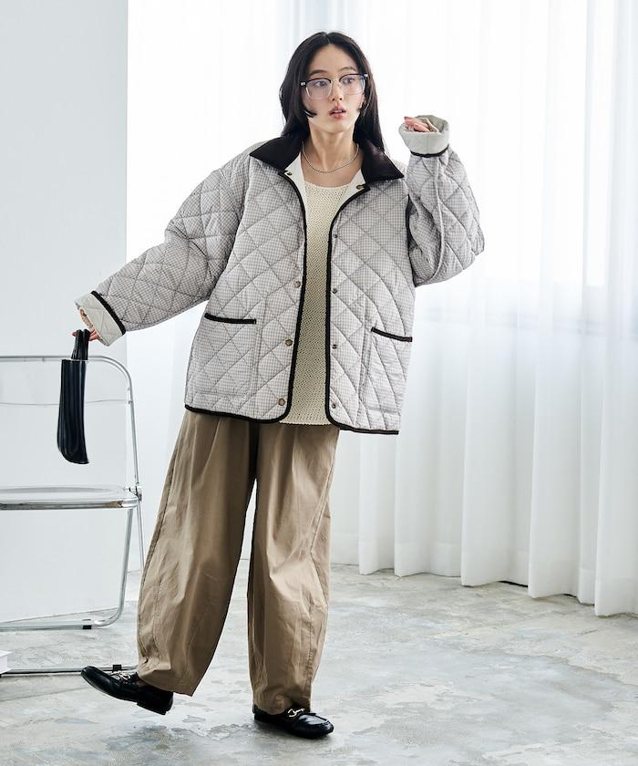 PRIMALOFT 菱格絎縫 翻領可反穿外套