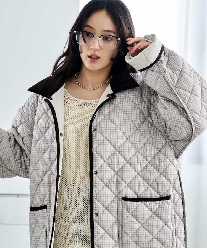 PRIMALOFT 菱格絎縫 翻領可反穿外套