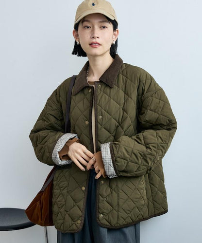 PRIMALOFT 菱格絎縫 翻領可反穿外套