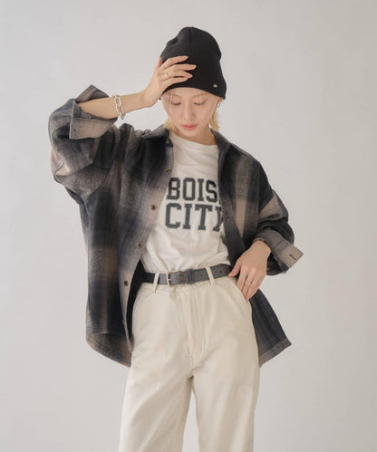 【DISCUS】聯名搖粒絨格紋寬鬆襯衫夾克