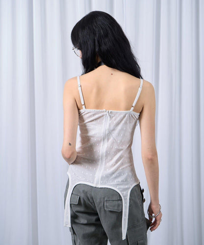 【SixM】Tulle garter corset