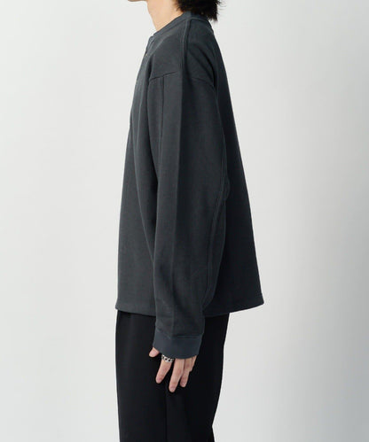 鹿紋亨利領套頭衫