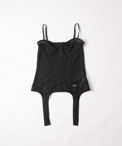 【SixM】Tulle garter corset