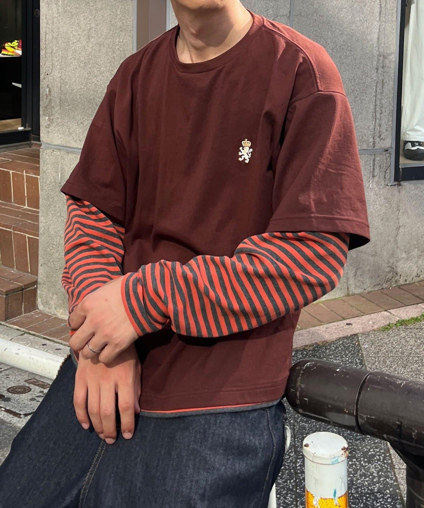 羅紋圓領長袖T恤