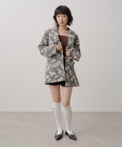 limited flower jacquard jacket