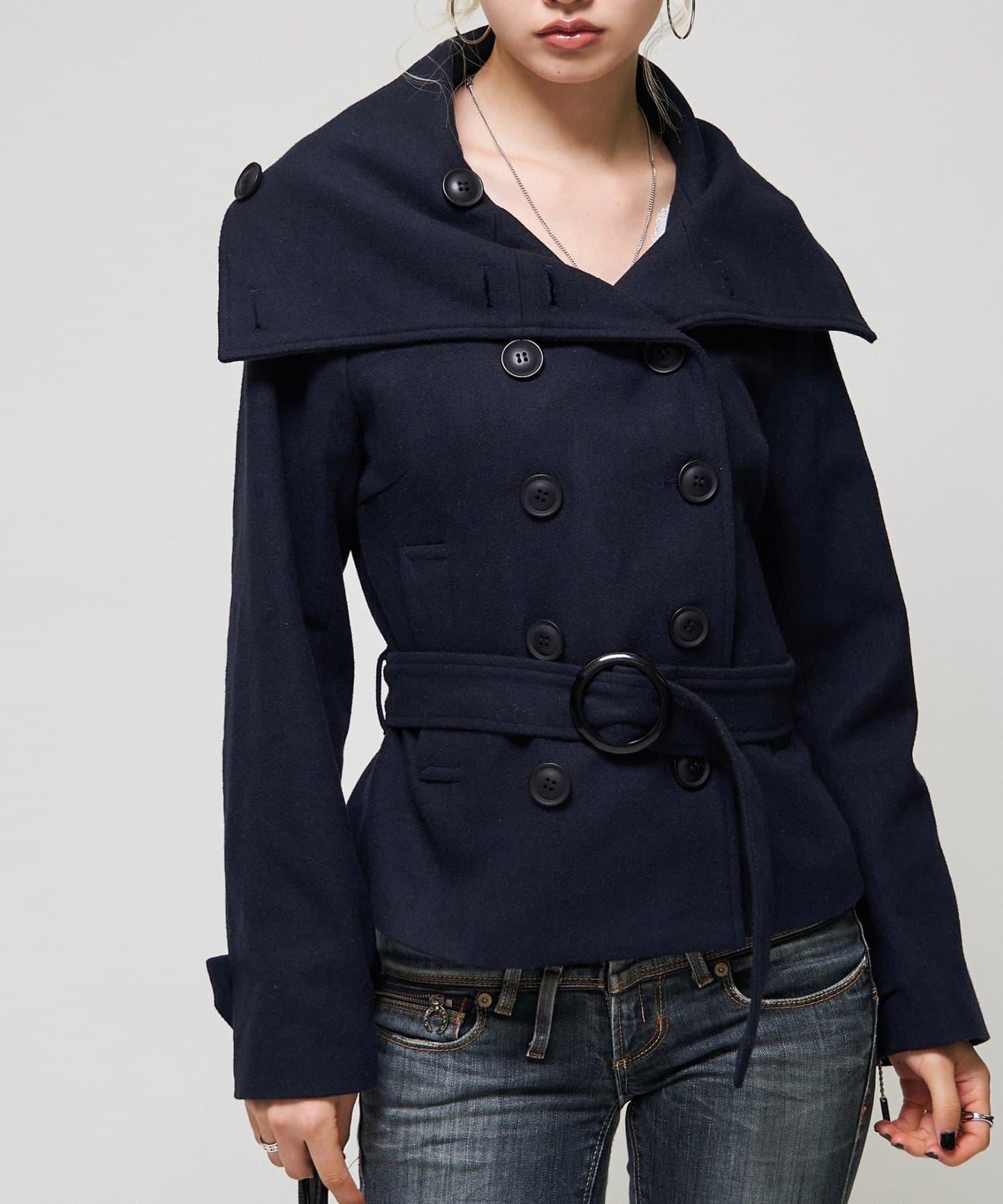 【26AW LOOK掲載品番】 闊腿腰帶派克大衣