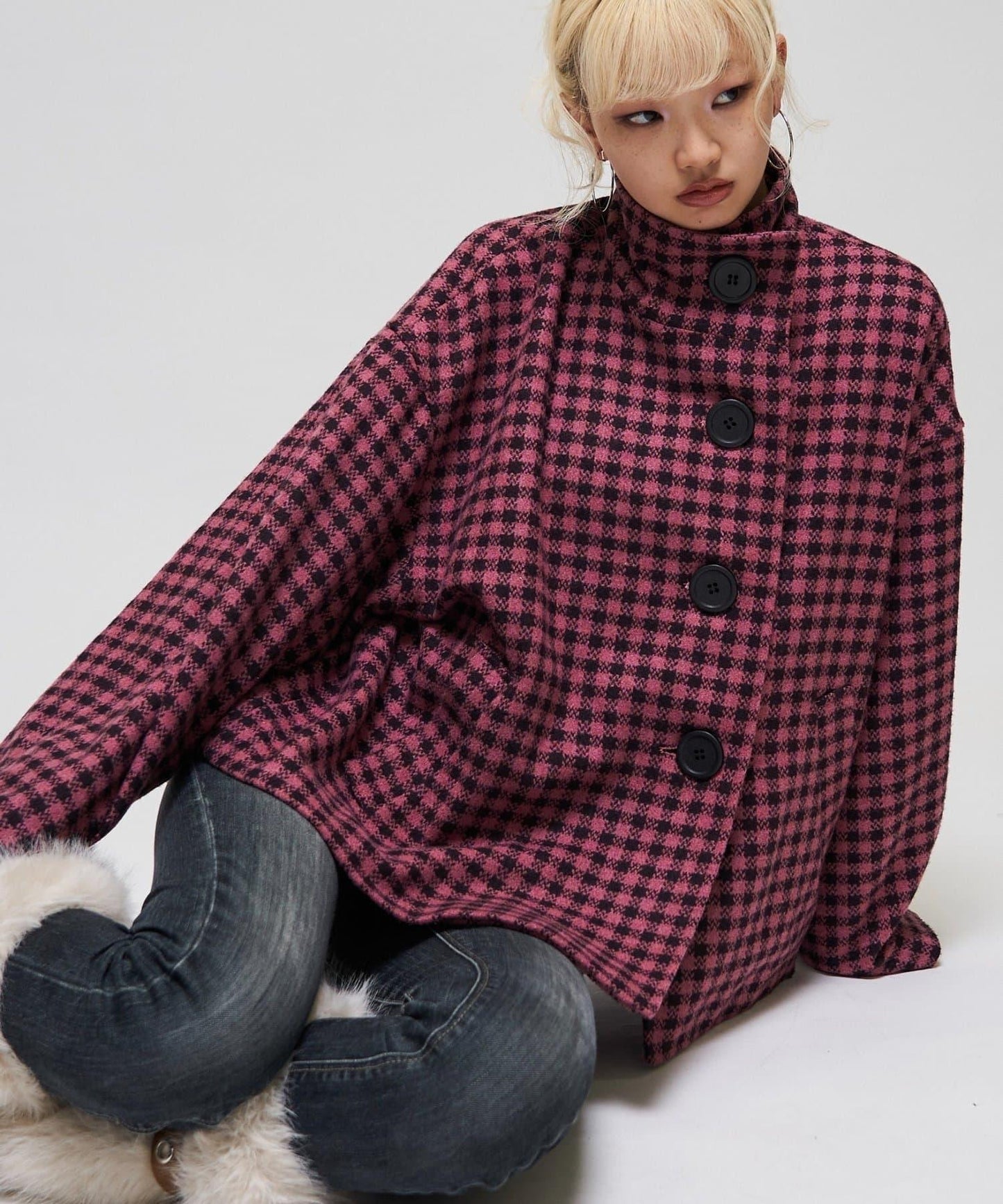 【26AW LOOK掲載品番】大紐扣不對稱半身外套
