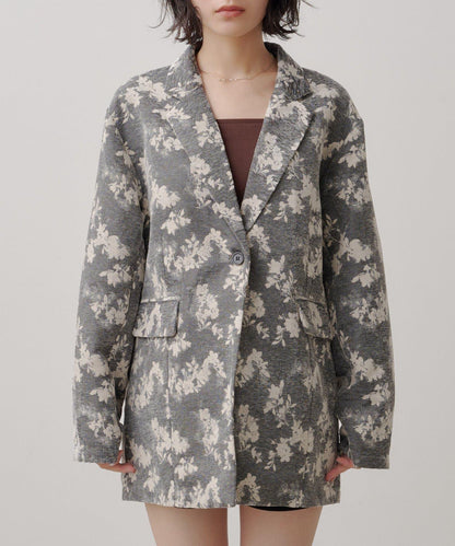 limited flower jacquard jacket