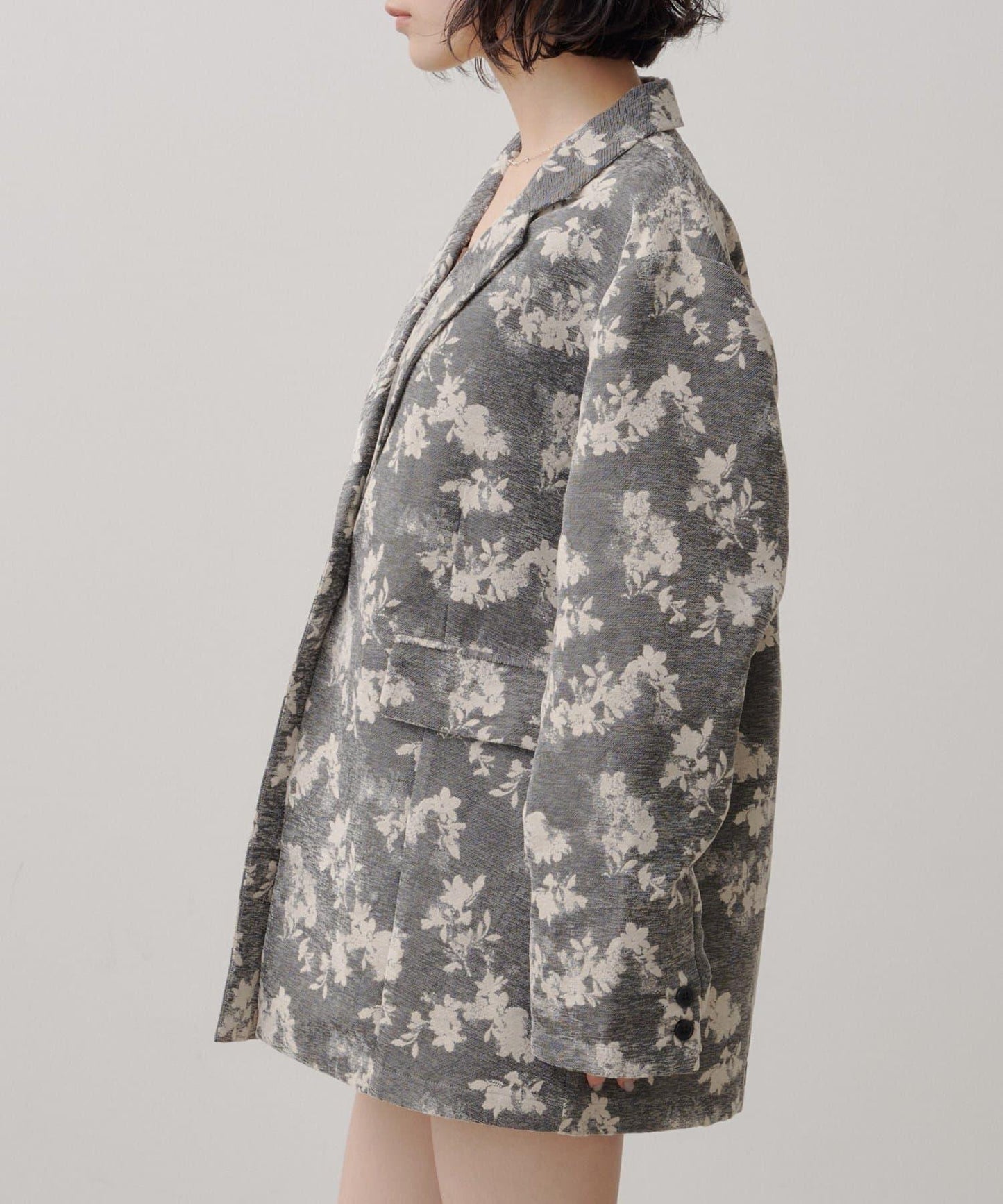 limited flower jacquard jacket