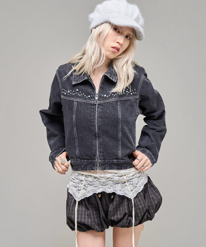 【26AW LOOK掲載品番】羊羔毛牛仔夾克