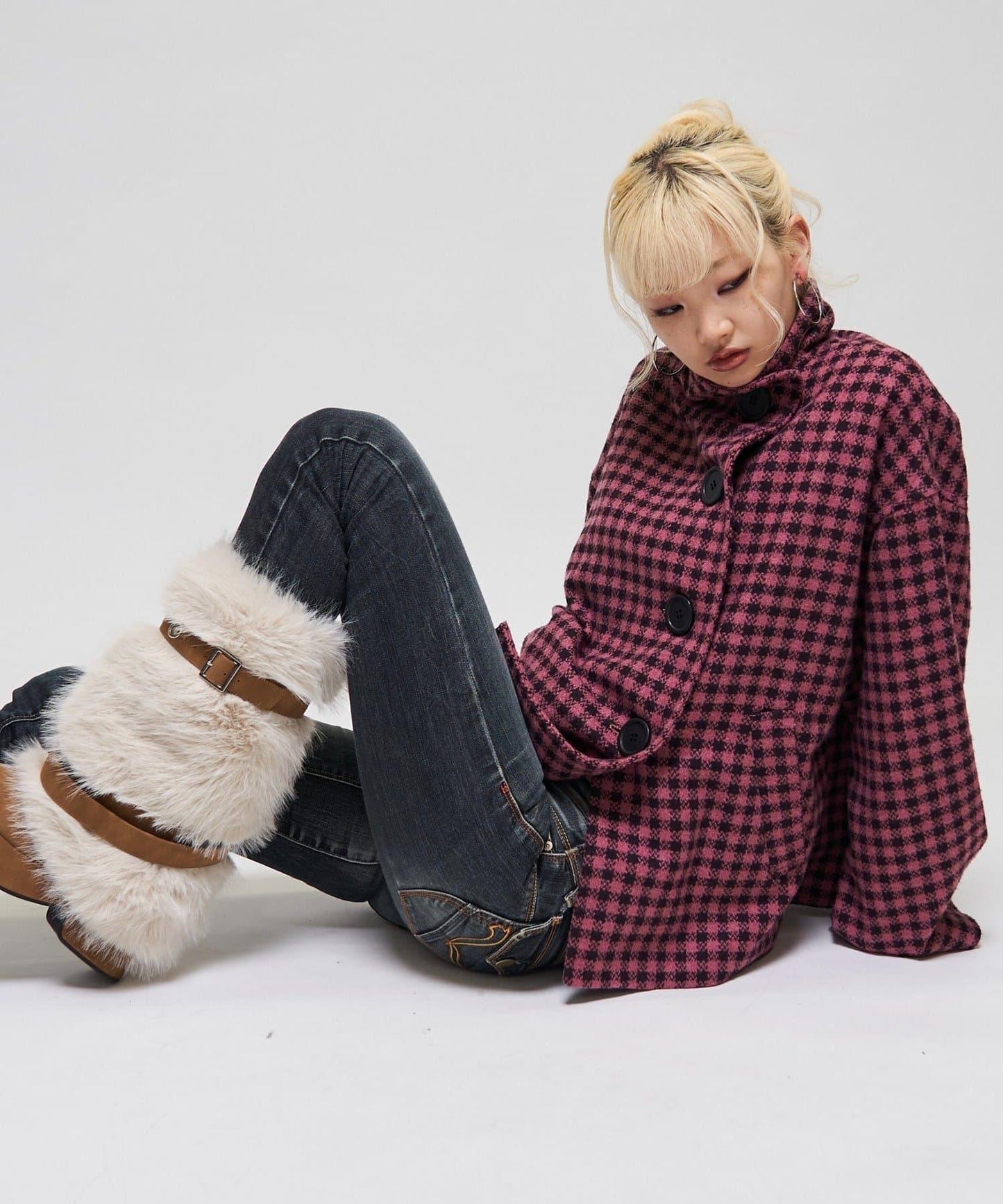 【26AW LOOK掲載品番】大紐扣不對稱半身外套