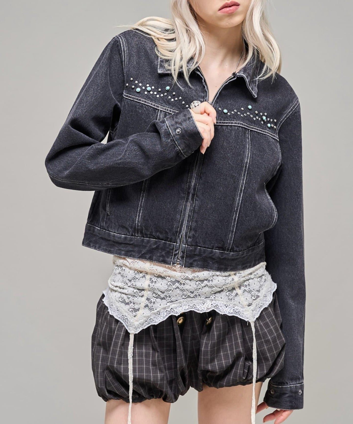 【26AW LOOK掲載品番】羊羔毛牛仔夾克