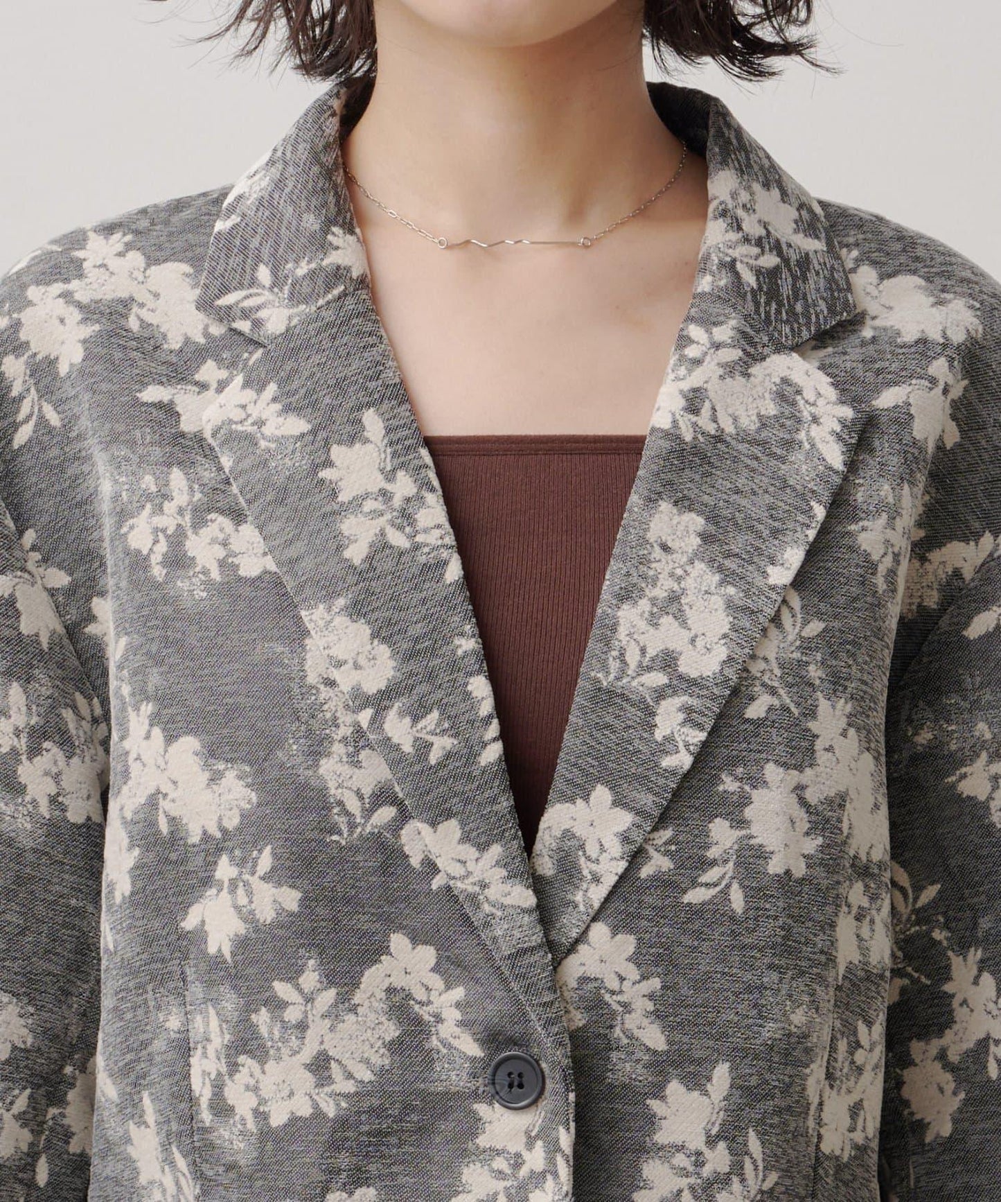 limited flower jacquard jacket