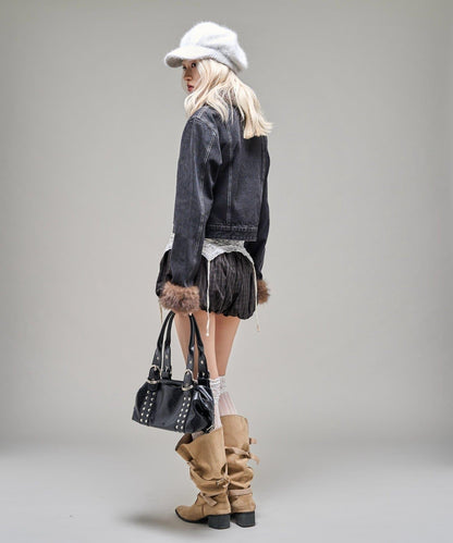【26AW LOOK掲載品番】羊羔毛牛仔夾克