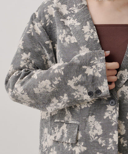 limited flower jacquard jacket