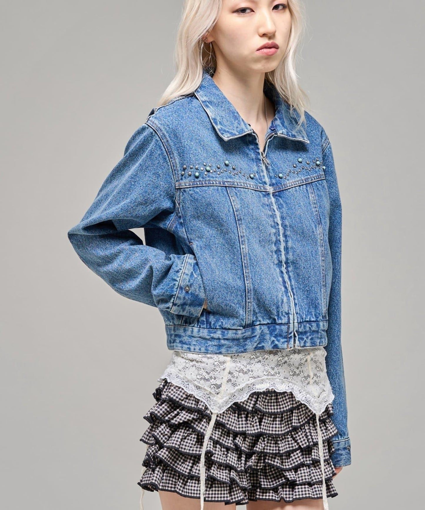 【26AW LOOK掲載品番】羊羔毛牛仔夾克