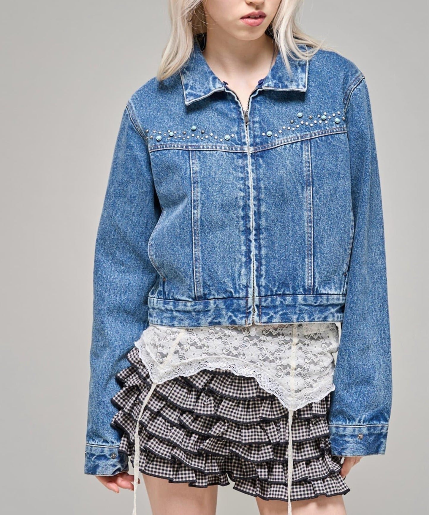 【26AW LOOK掲載品番】羊羔毛牛仔夾克